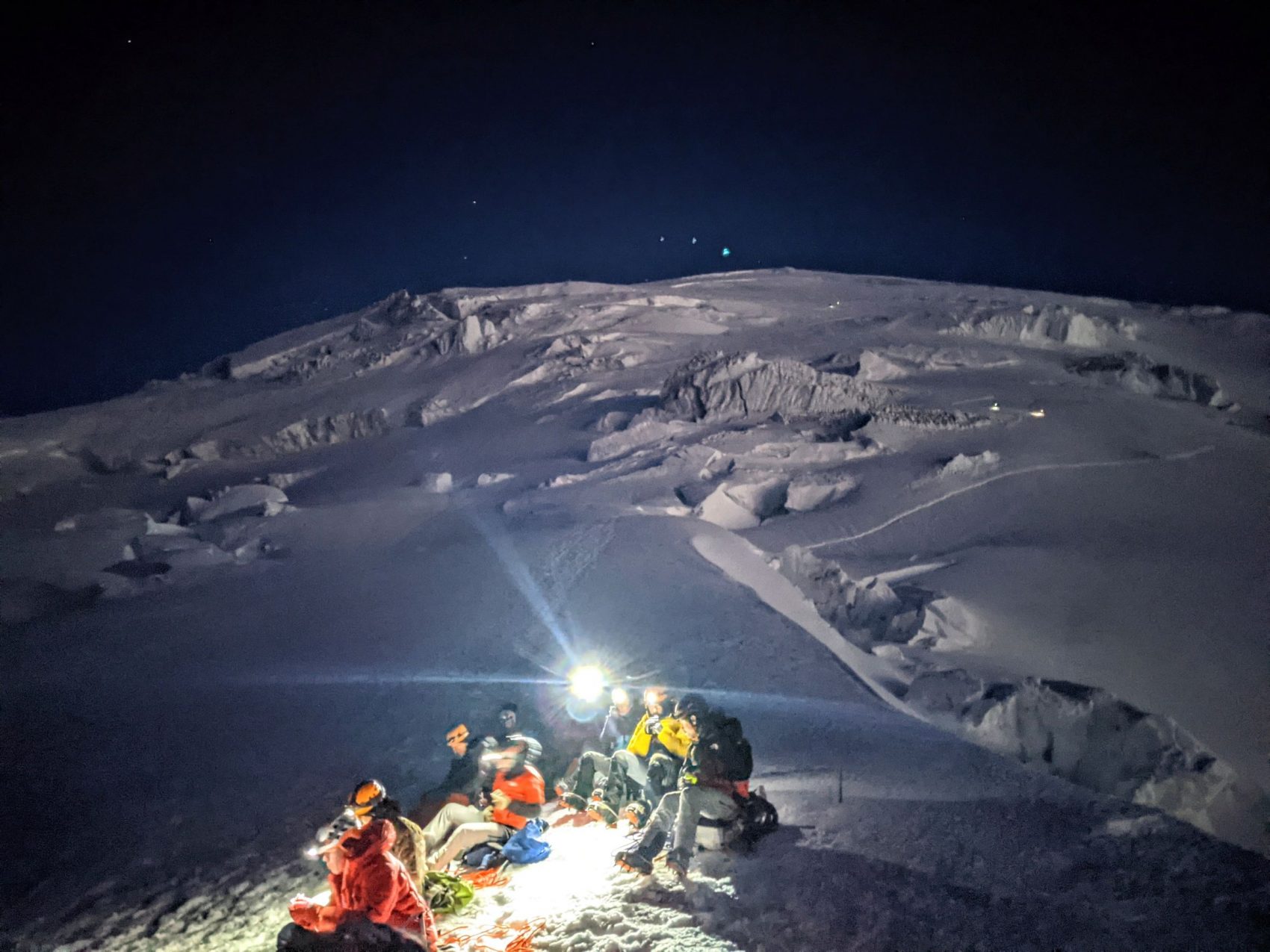 Mt. Rainier at night