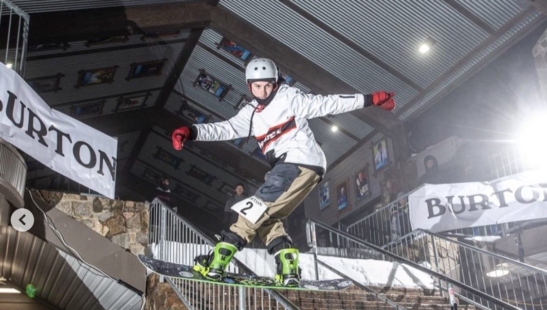 snowboard contest rail jam