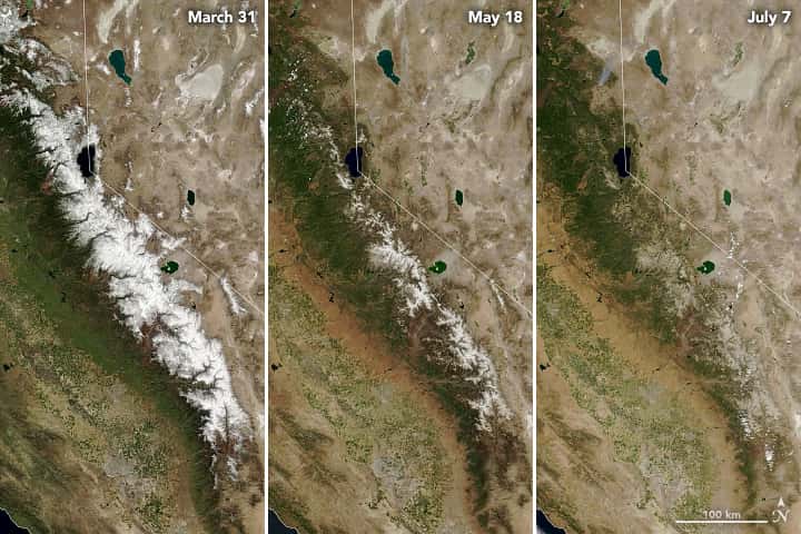 Sierra Nevada, snowpack, california
