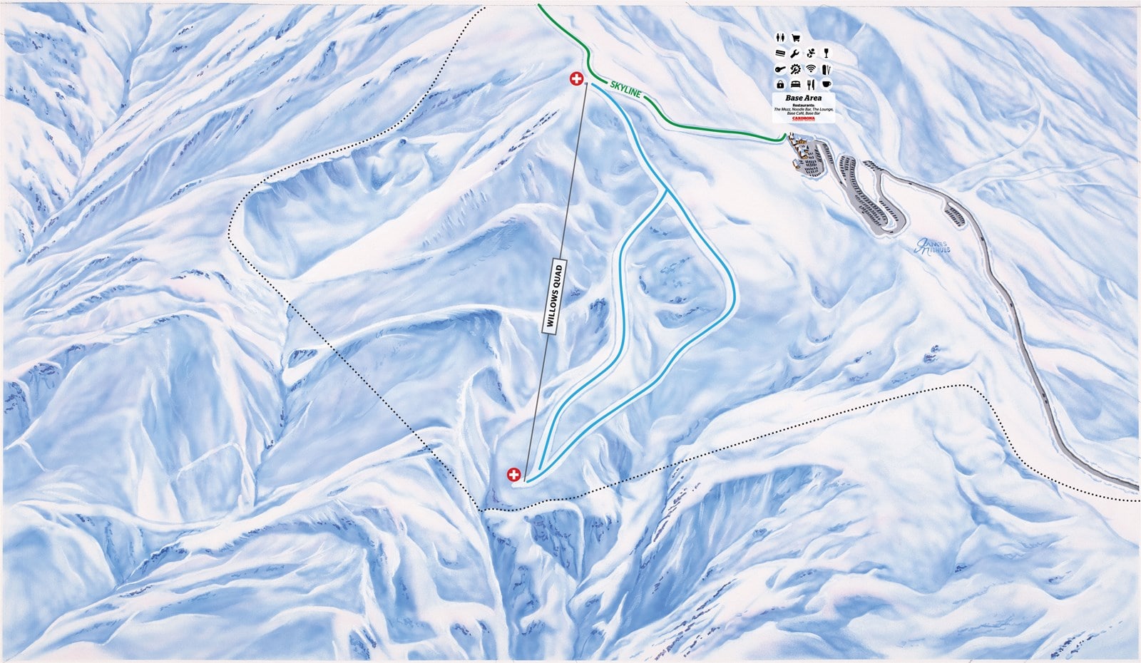 trail map cardrona showing new skiable terrain