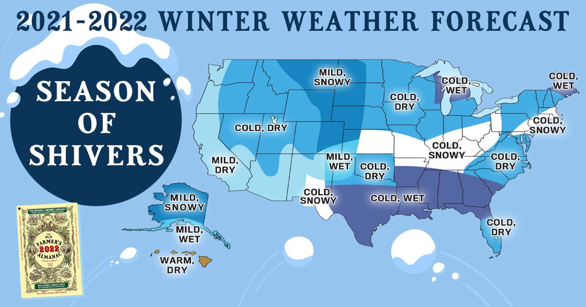 old farmer's almanac, winter forecast, usa