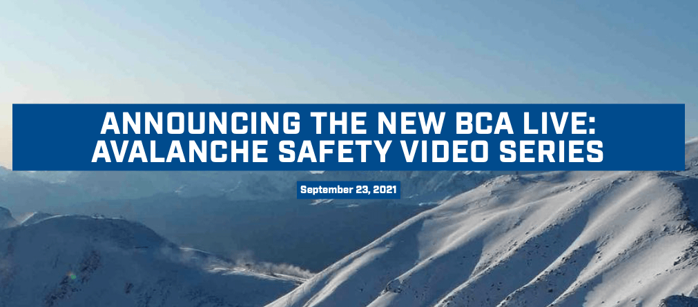 BCA, avalanche live series, video,