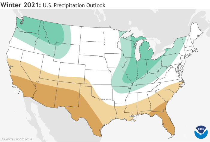 noaa, winter outlook, 2021/22