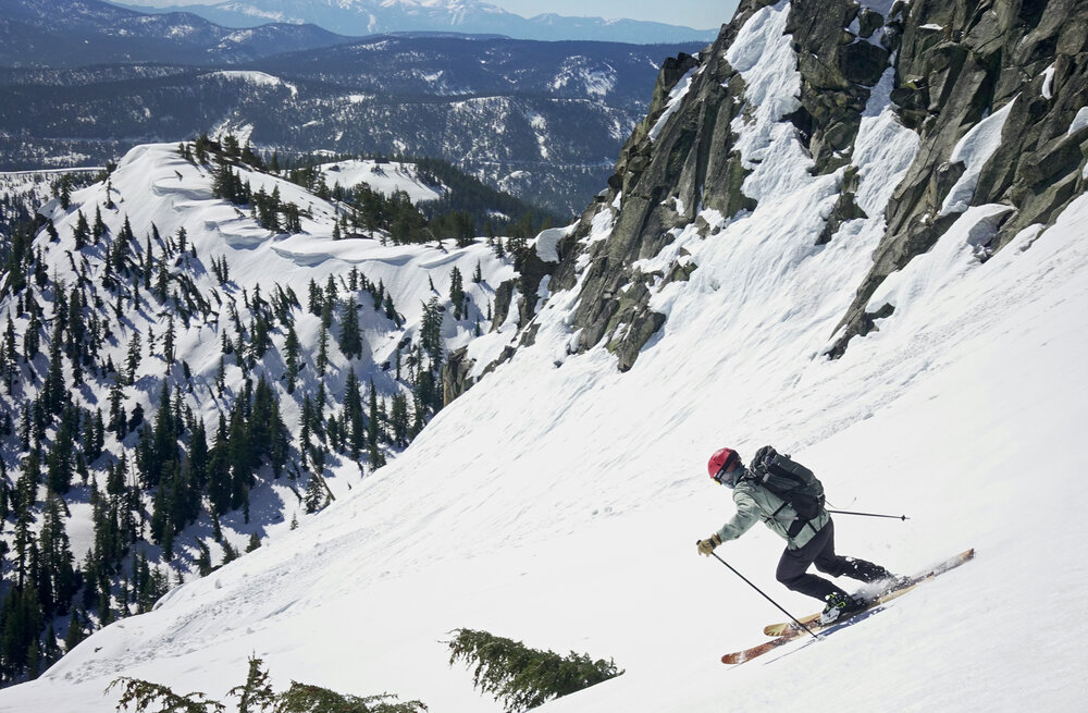 Skiing frog lake cliff backcountry