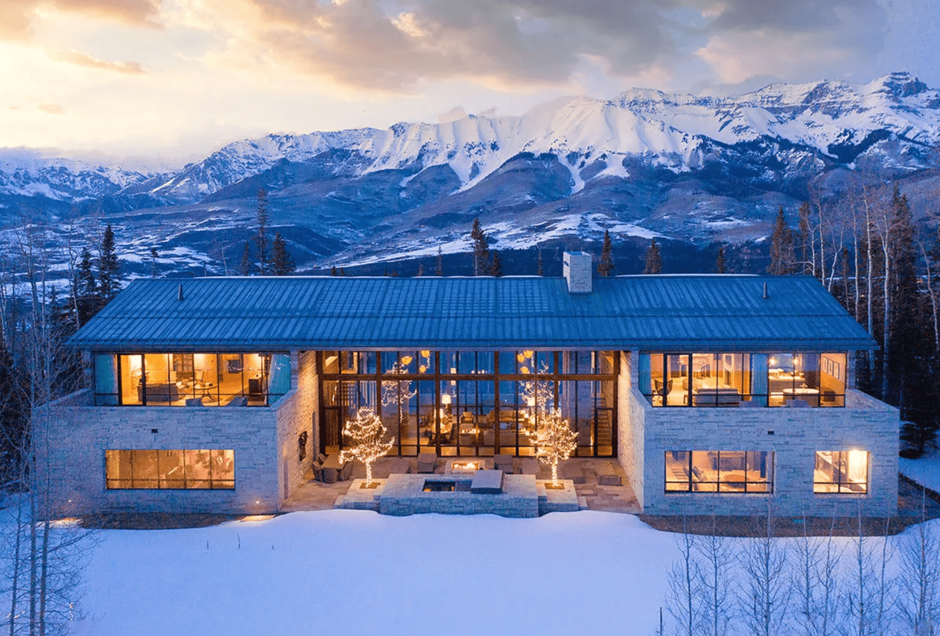Snowy Telluride house