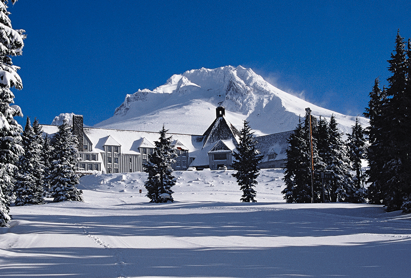 timberline lodge, oregon, snowfall