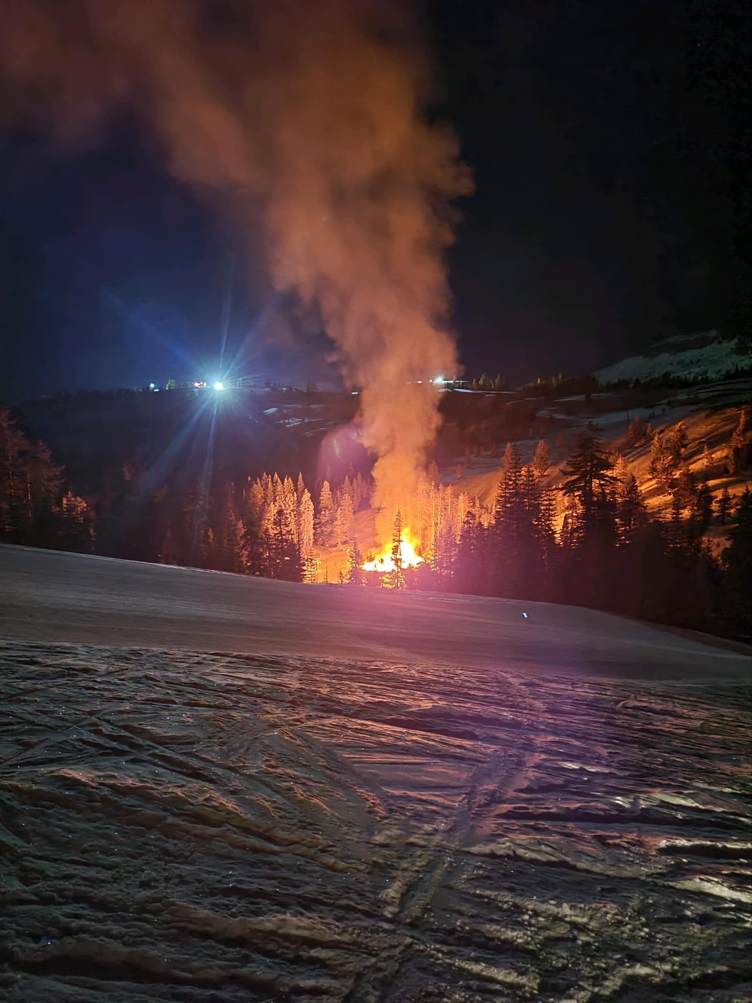 donner ski ranch, fire, California, 