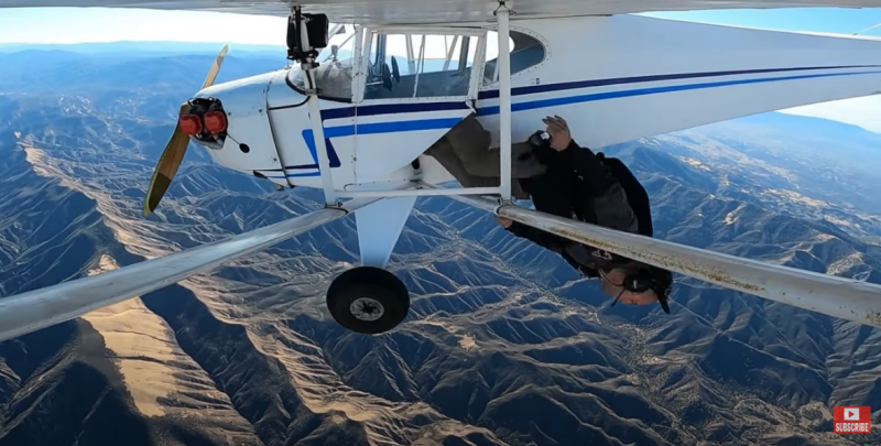 jumping out of plane