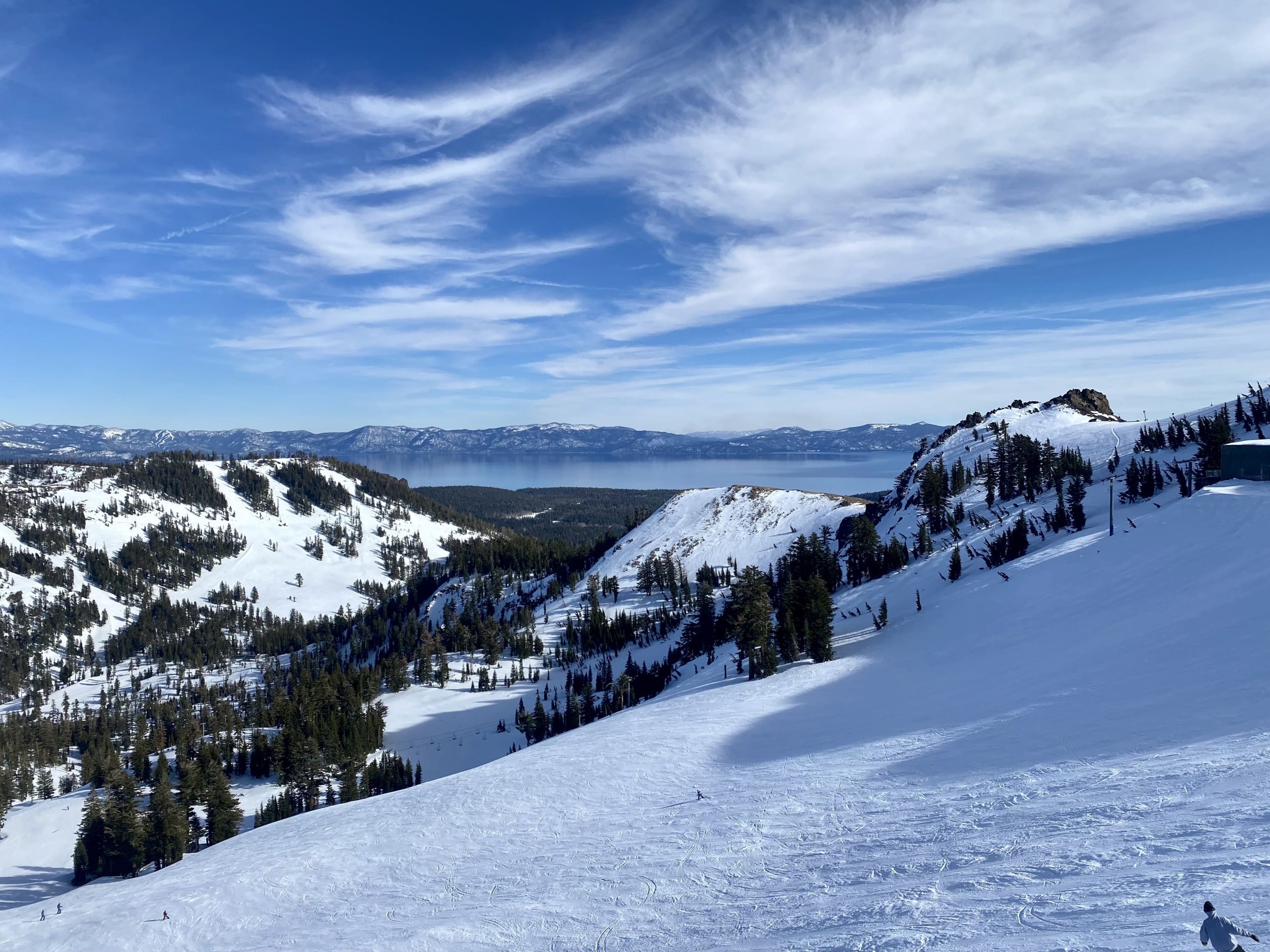 Lake Tahoe seen from Palisades Tahoe at Alpine Meadows