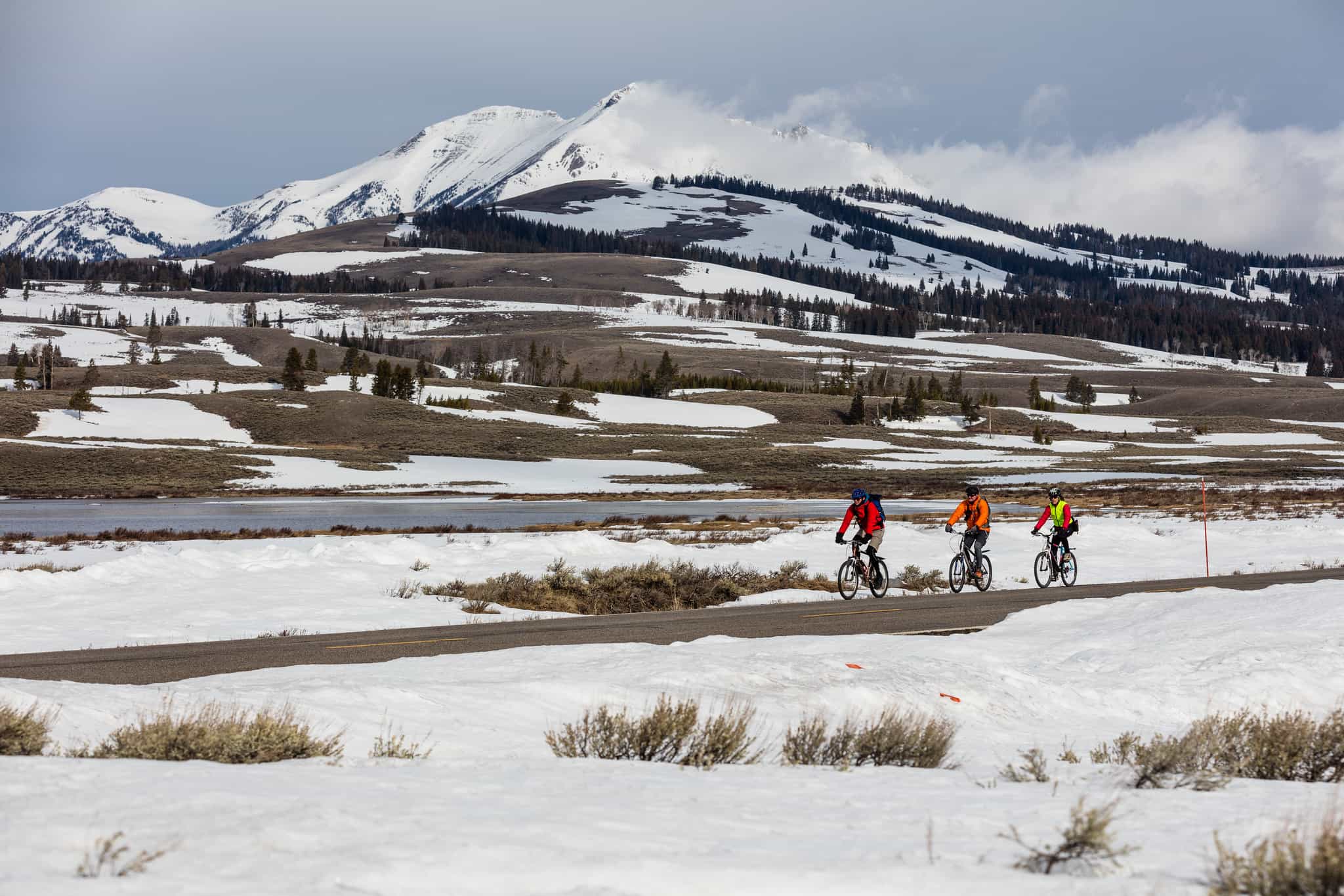 Yellowstone, cyclists,