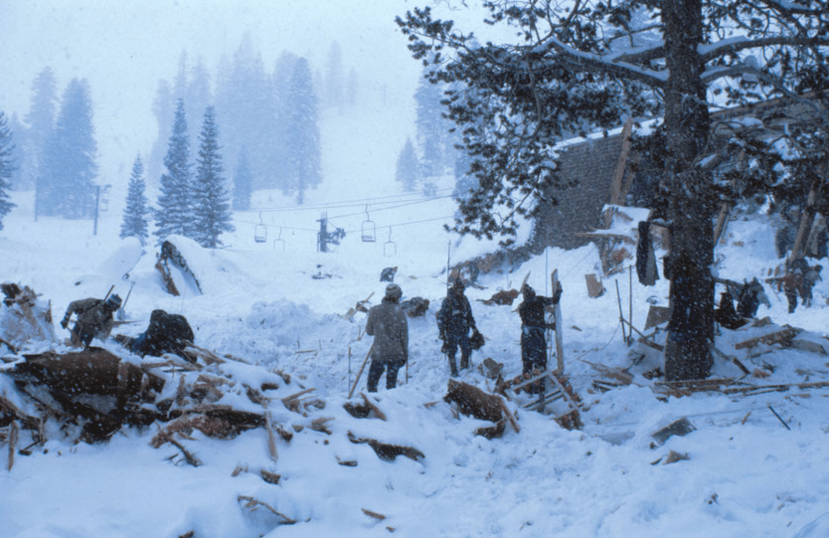 Avalanche at Alpine Meadows Destruction now on Netflix