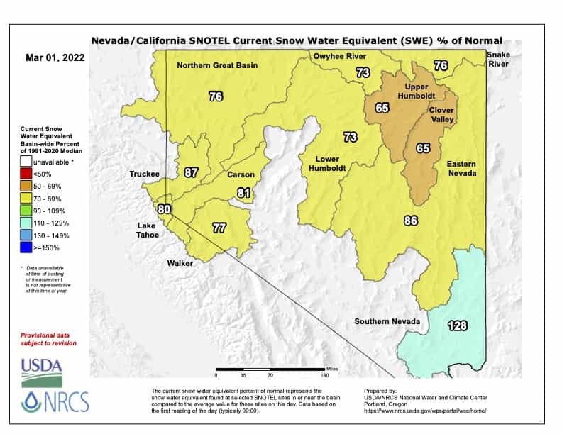 snowpack, california, nevada