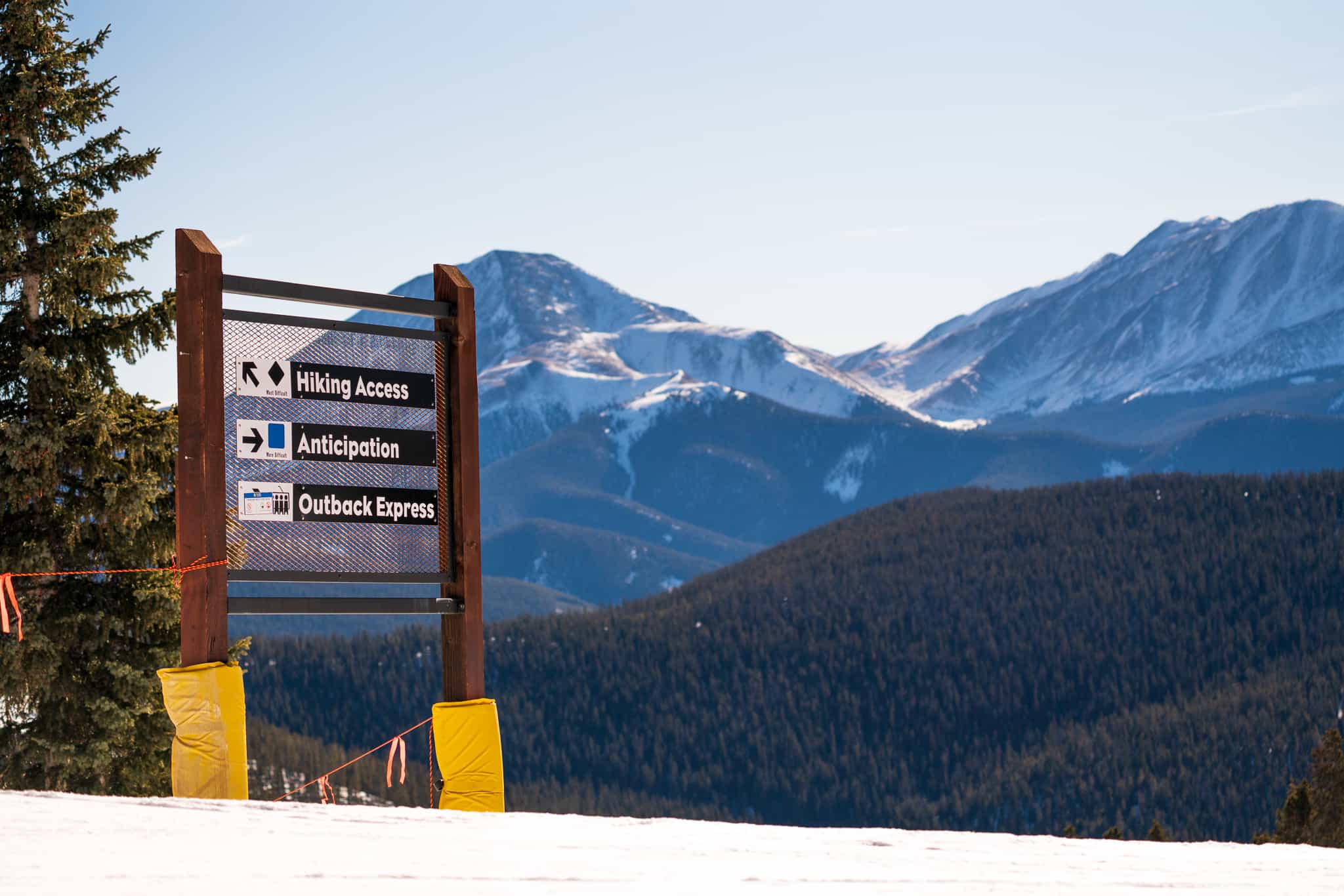 keystone, trail sign suction, colorado,