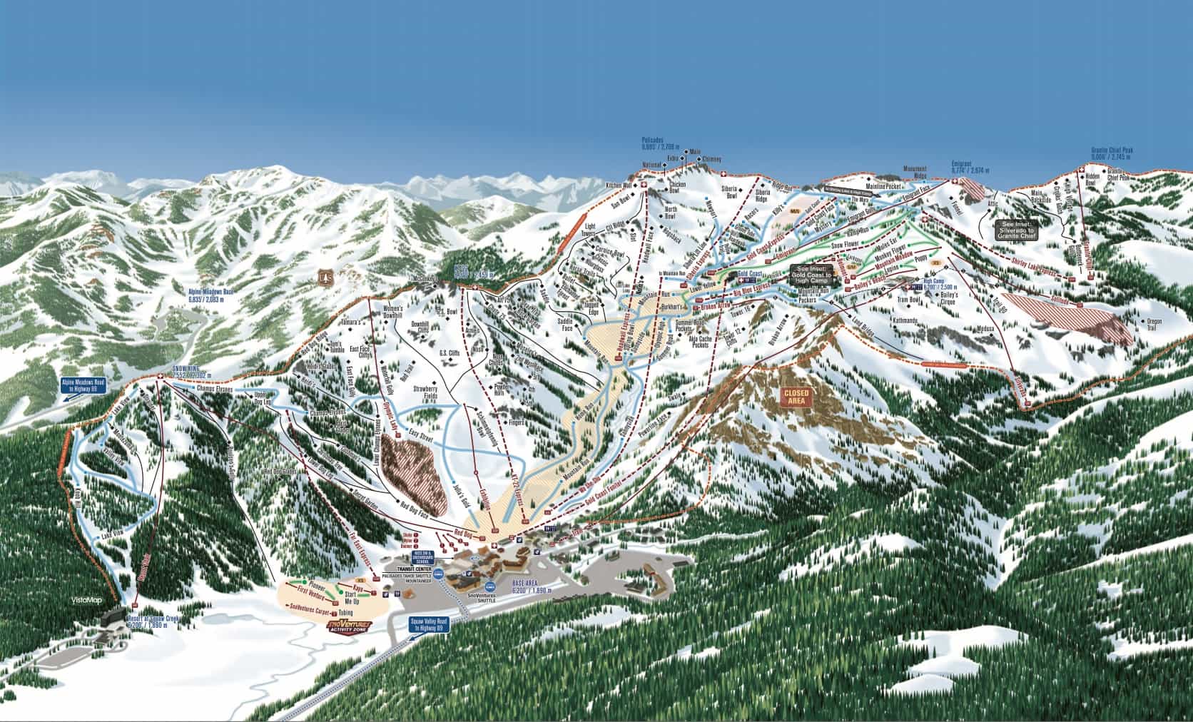 palisades tahoe, trail map
