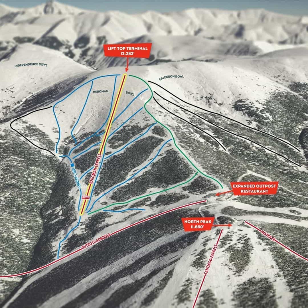 keystone resort, wordle, new trails, colorado, expansion, Bergman Bowl