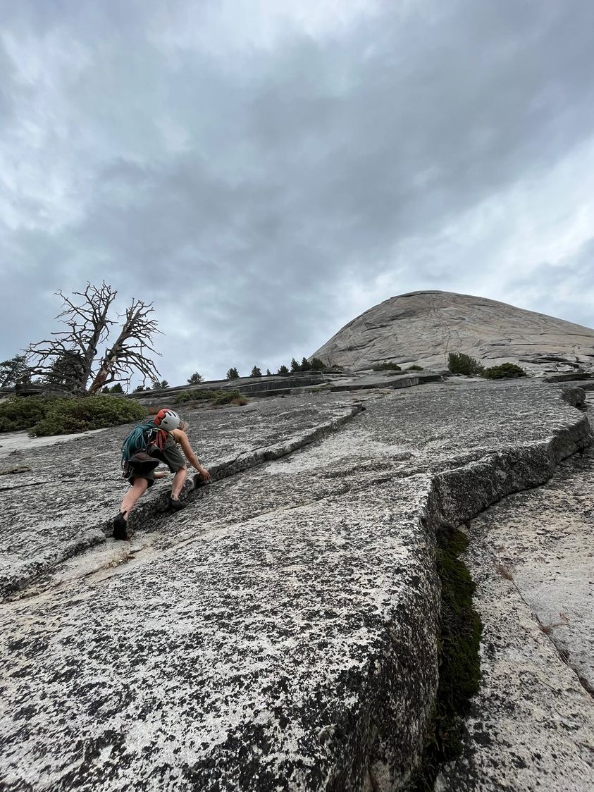 Anna Parson climbing Snake Dike