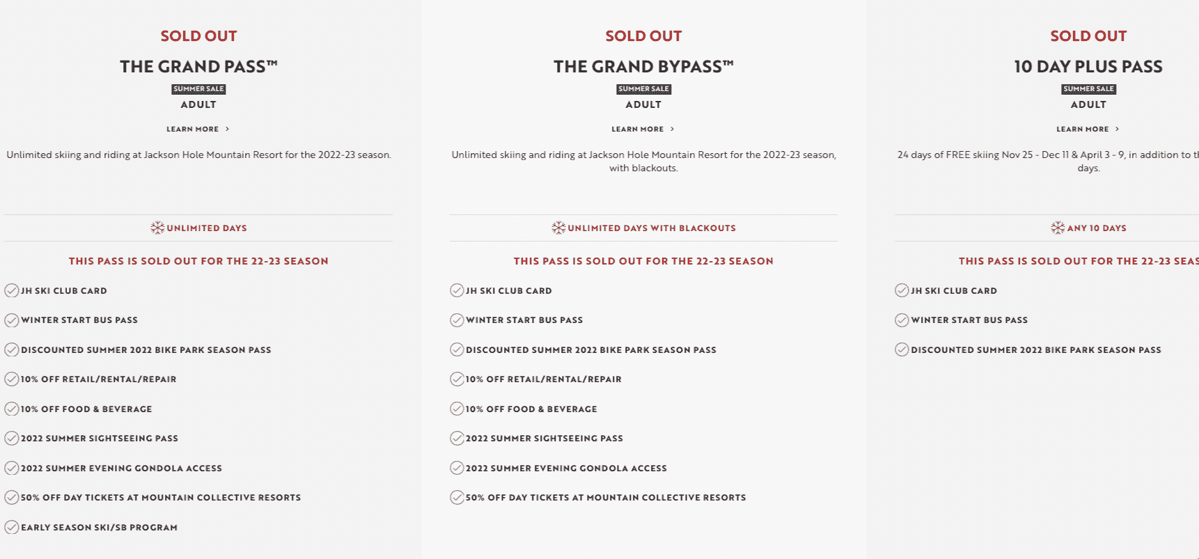 sold out, Jackson Hole mountain resort, Wyoming,