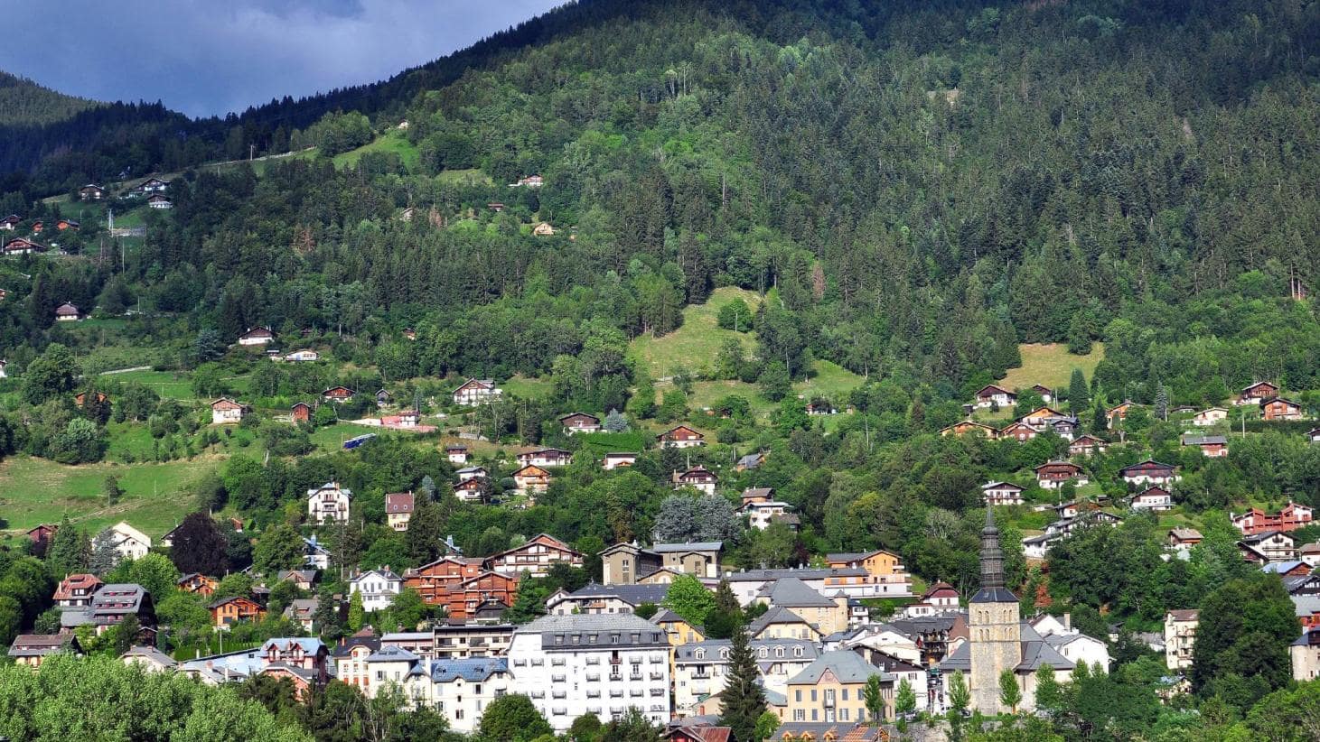 The town of Saint Gervais les Banes France