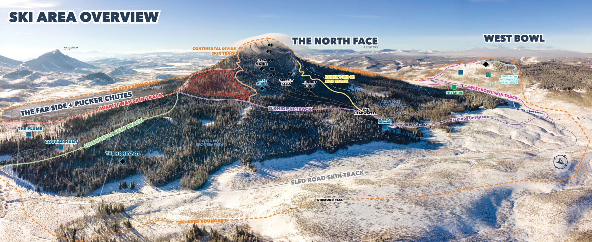 Bluebird Backcountry Trail Map