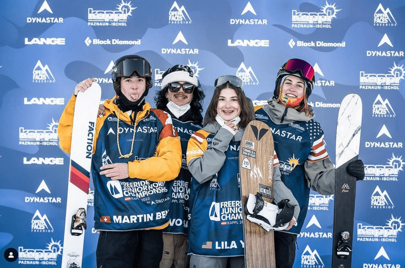 Junior Freeride World Champions 2022, Martin Benson, Tavo Sadeg, Lila Yeoman, Jenna Meyers,