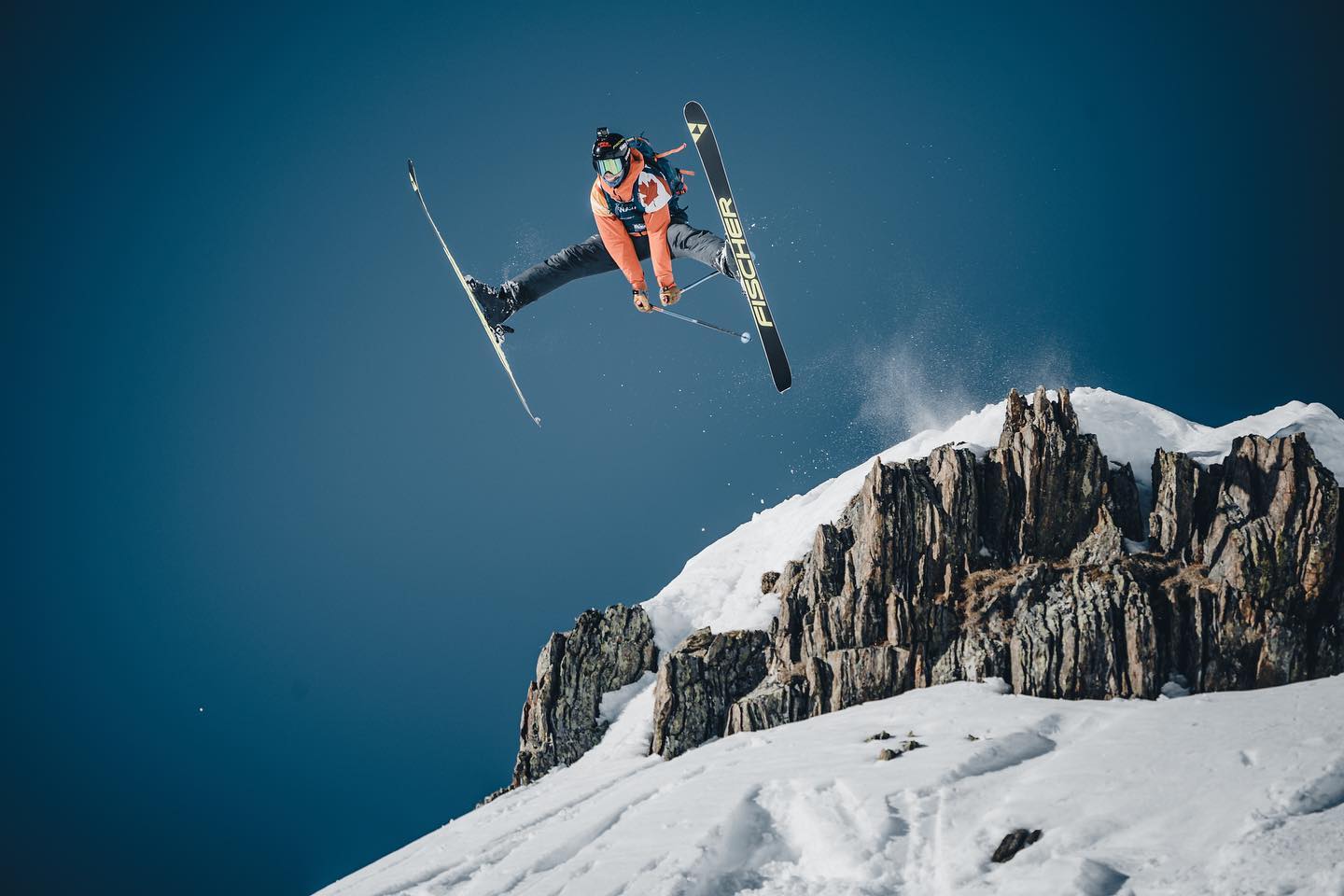 Junior Freeride World Tour competition 2022. Kappl, Austria.