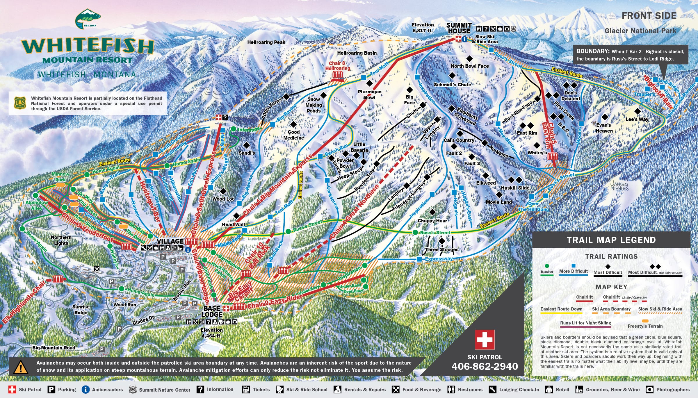 whitefish, Montana, trail map