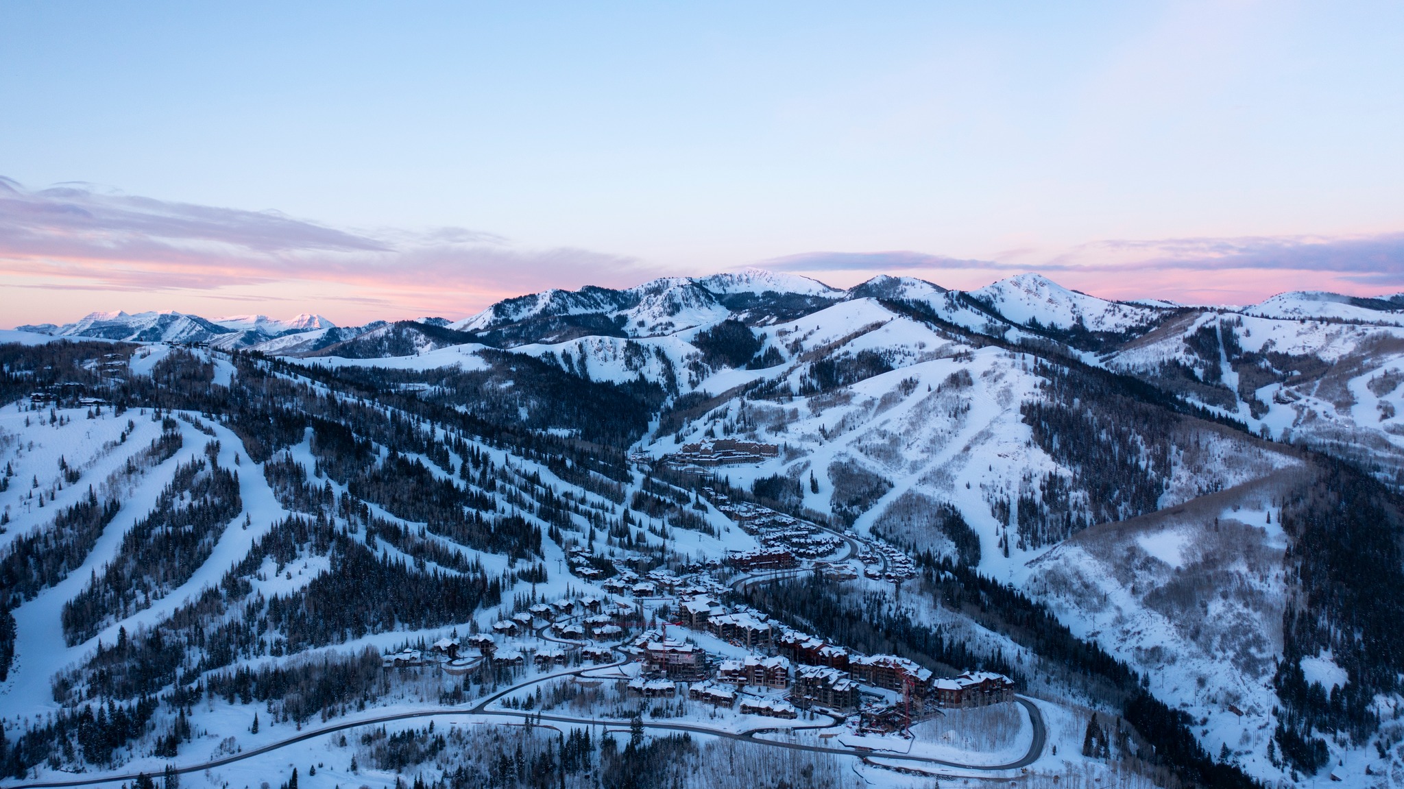 deer valley resort from above