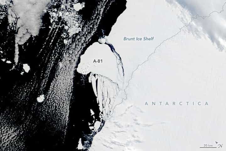 NASA, Antarctica, brunt ice shelf