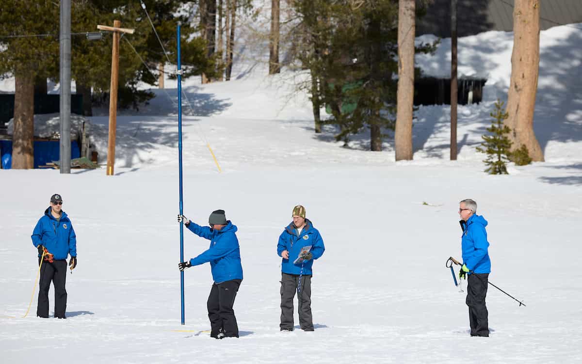 snow survey, california, DWR