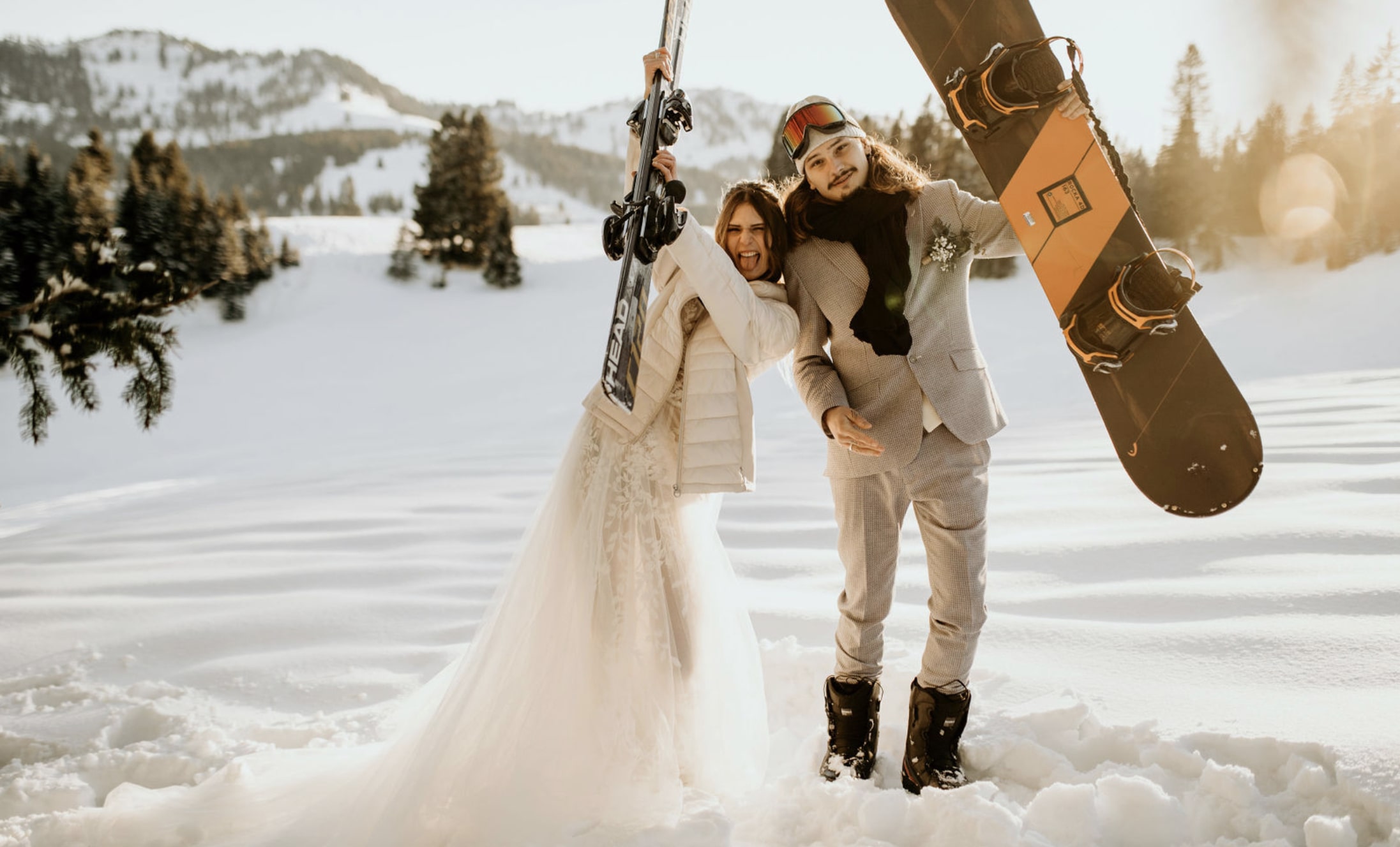 Ski wedding