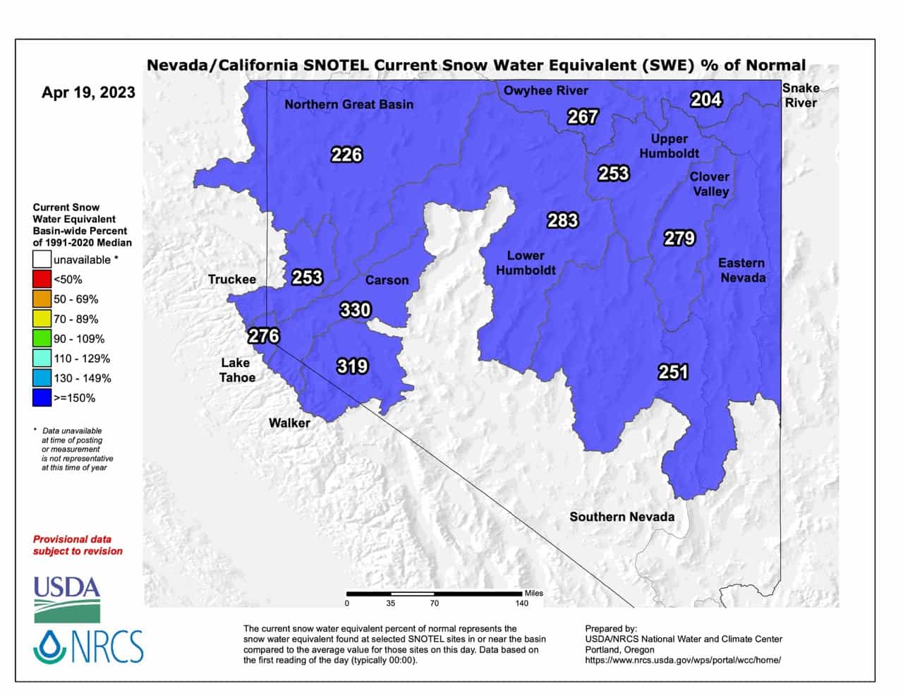 snowpack, California, nevada,
