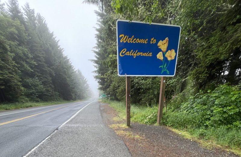 Made it to California.