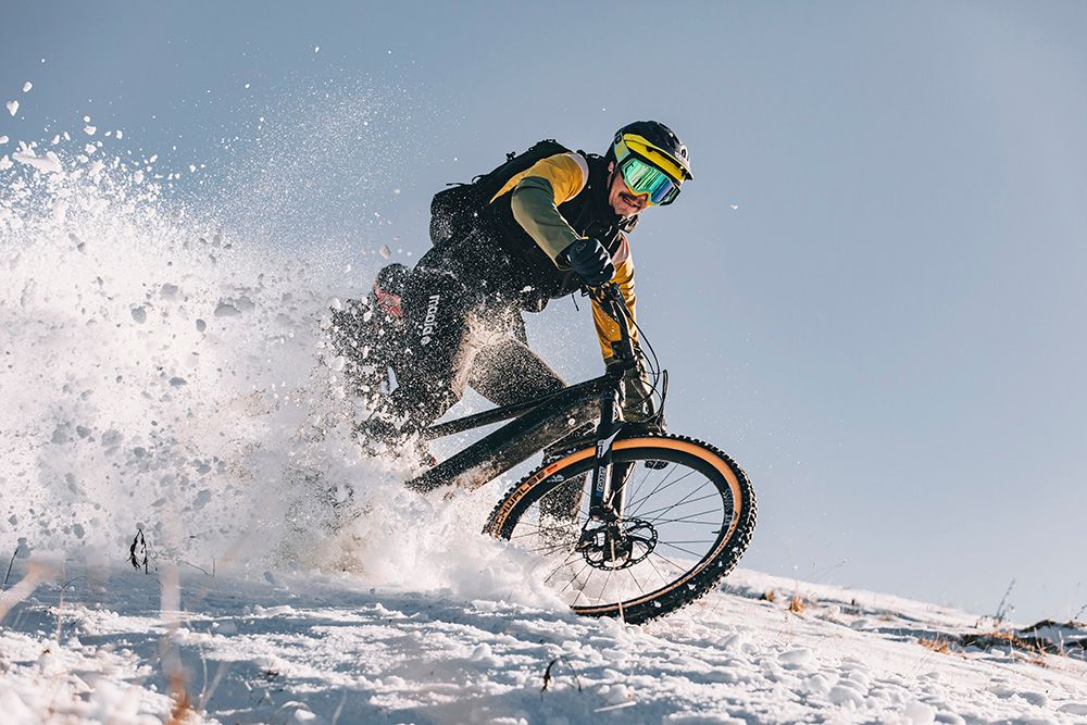 mountain bike snow