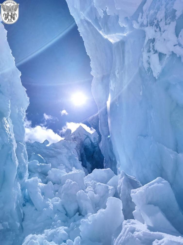 Collapsed Ice Bridge From Beneath