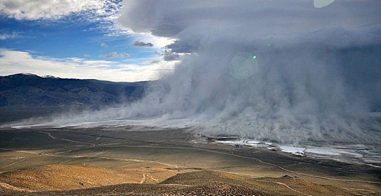 Dust at Owens Lake, California