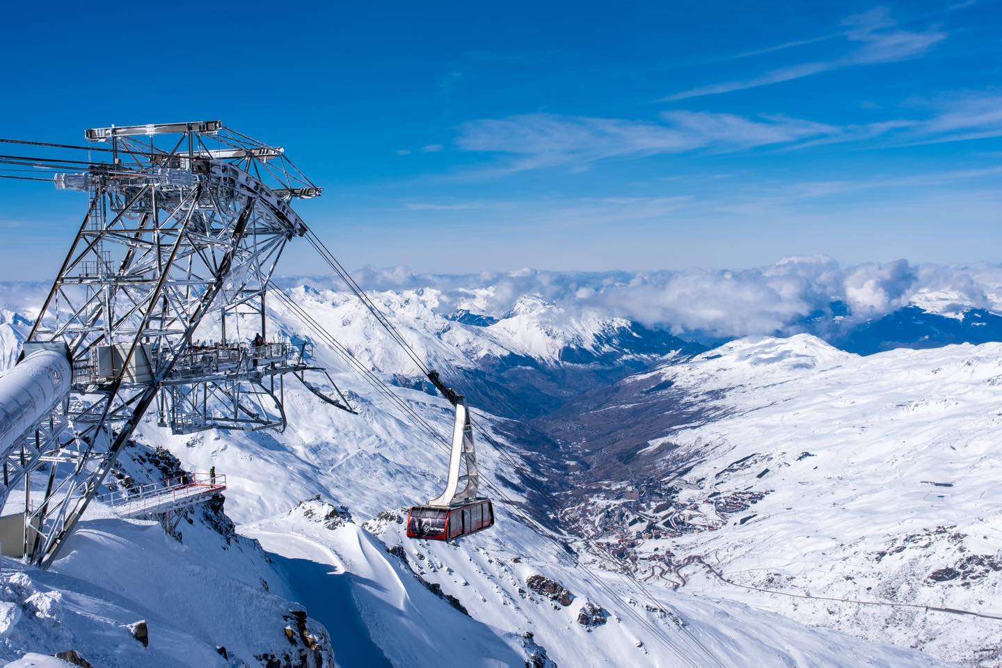 Cable Car at Val Thorens Ski Resort