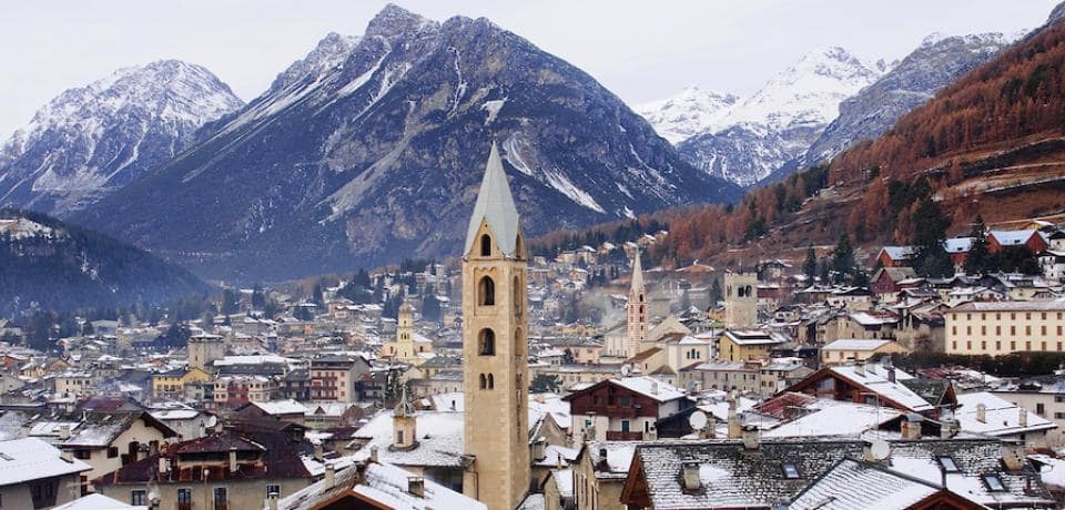 unique ski and snowboard town of Bormio, Italy