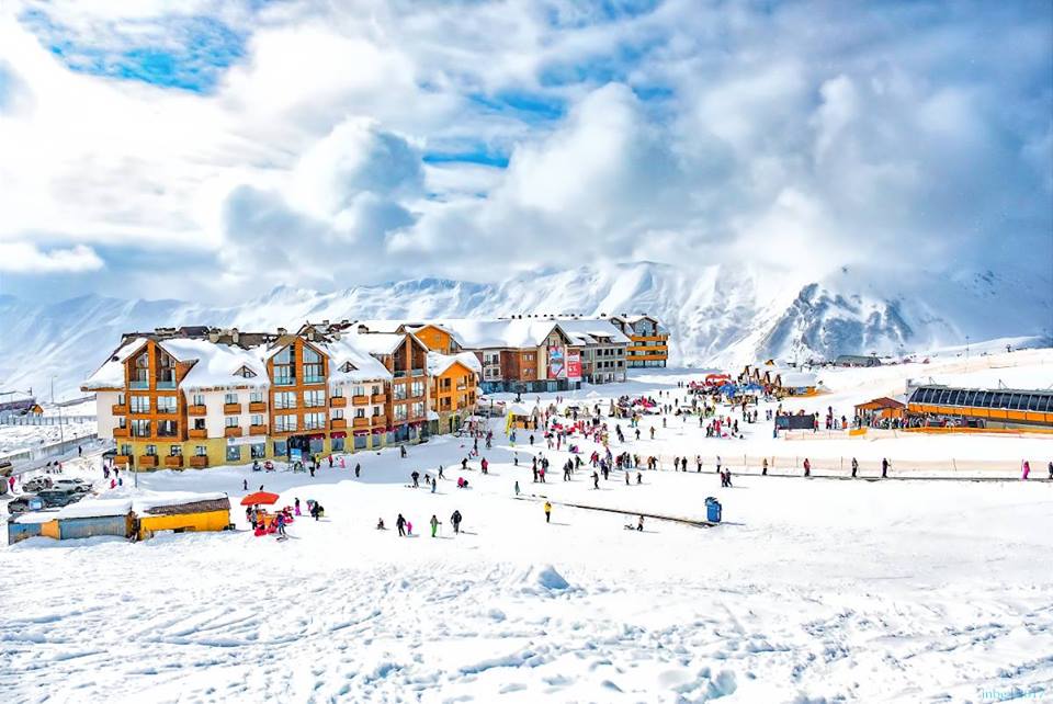 unique ski and snowboard town of Gudauri, Georgia