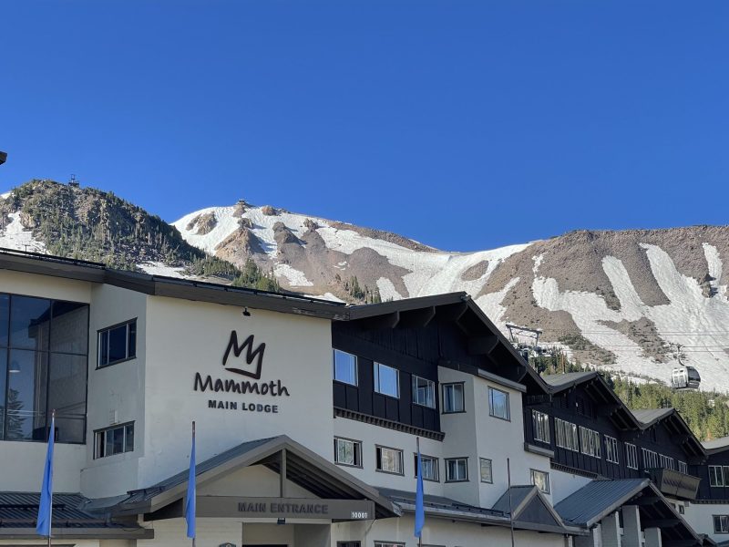 Mammoth main lodge and tons of snow still 