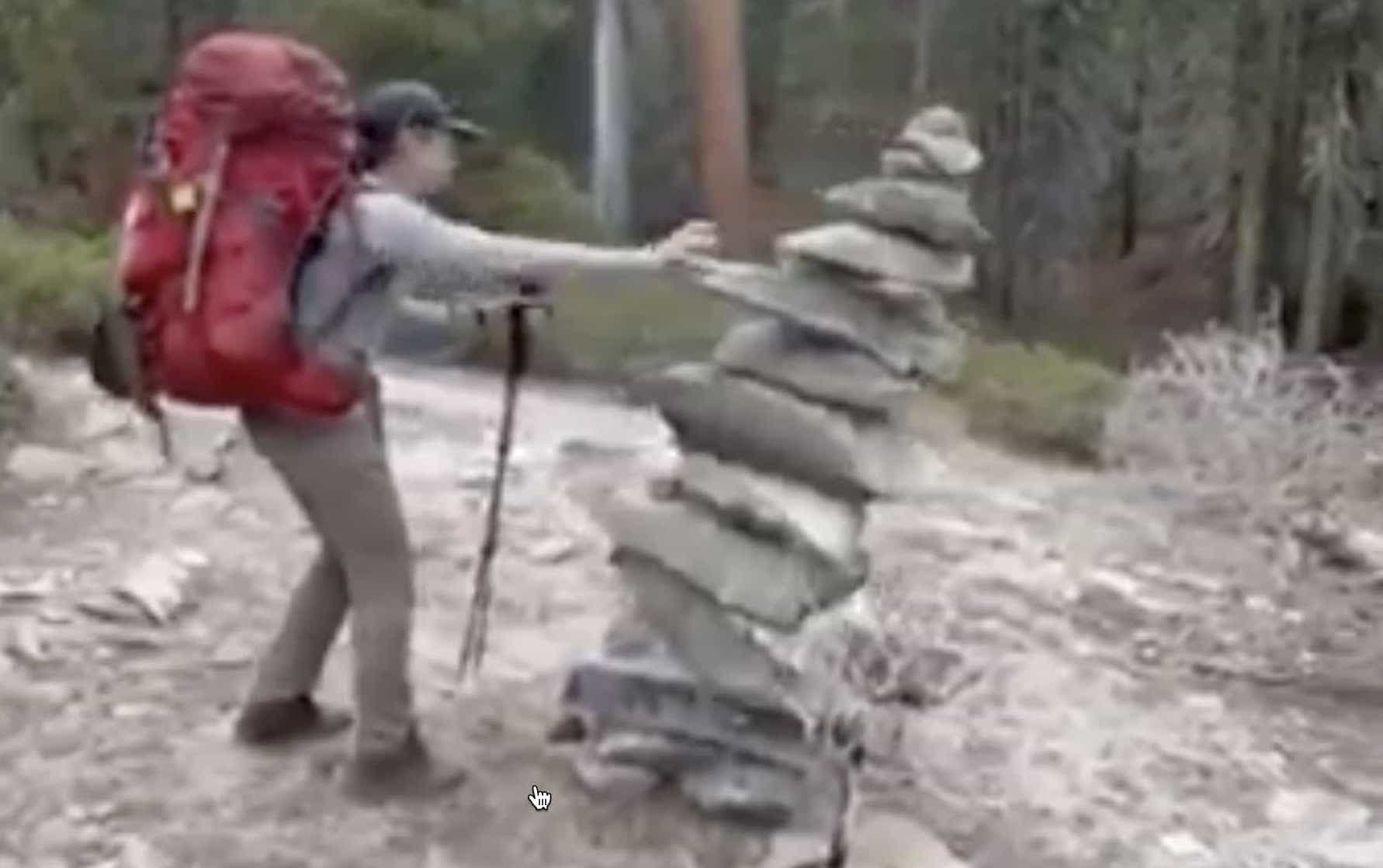 rock cairns, Yosemite, leave no trace