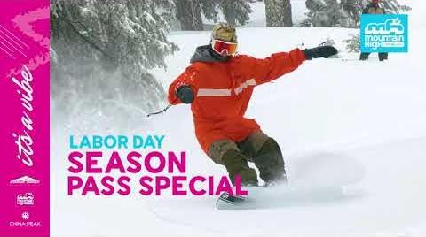 mountain high, california, Labor Day sale