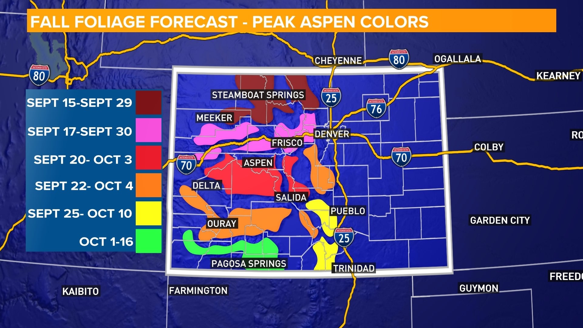 Colorado Fall Foliage Map