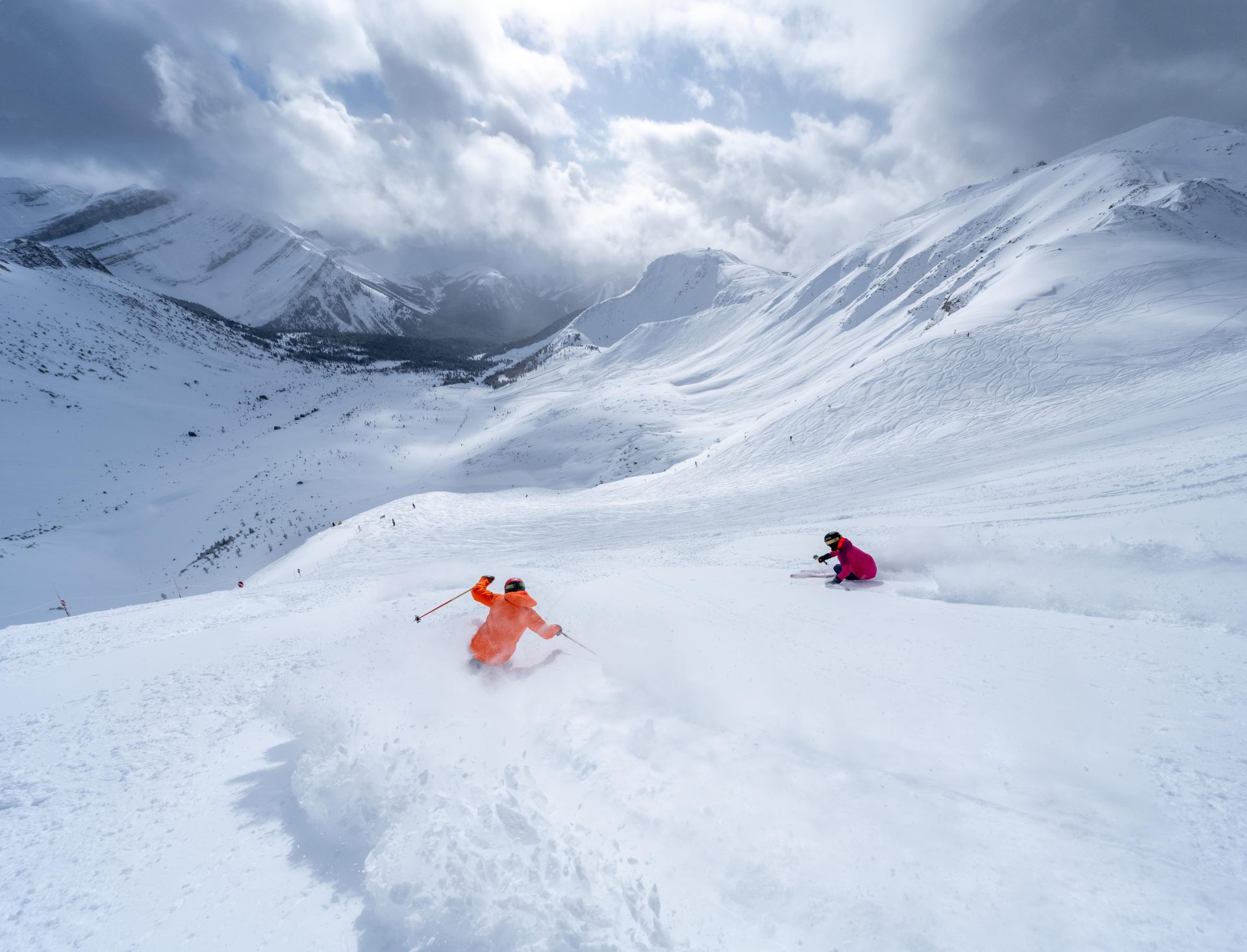 Skiers at Lake Louise Ski Resort, AB