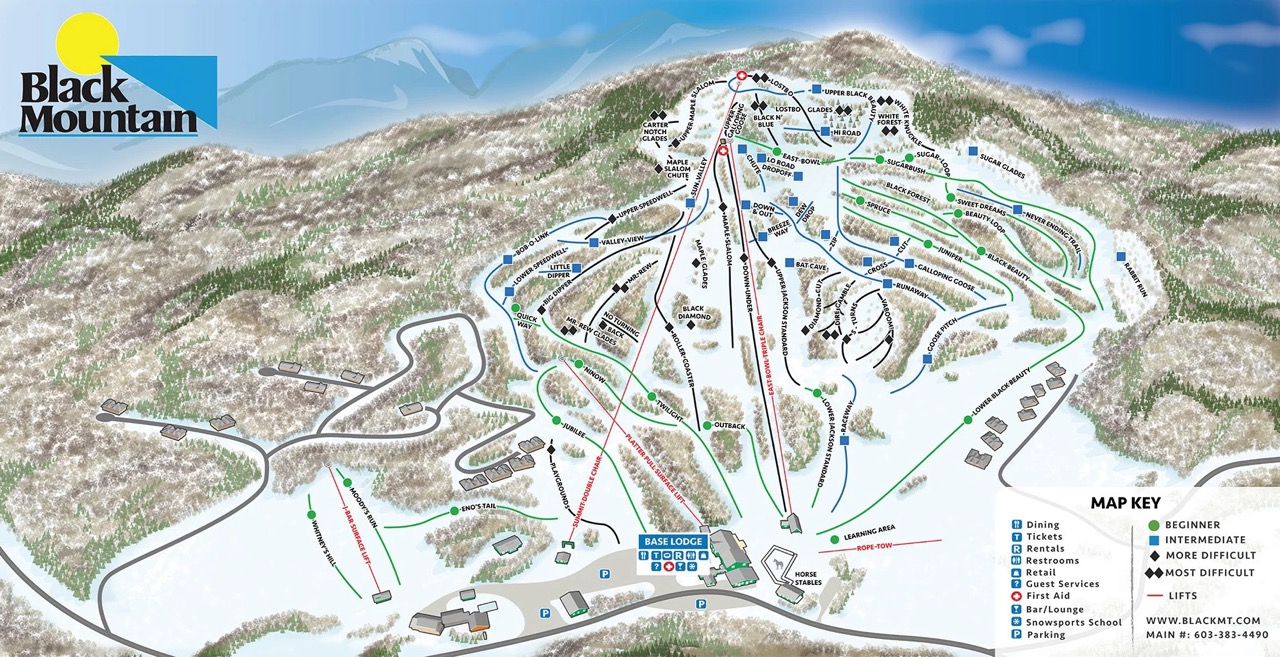 Black Mountain trail map.