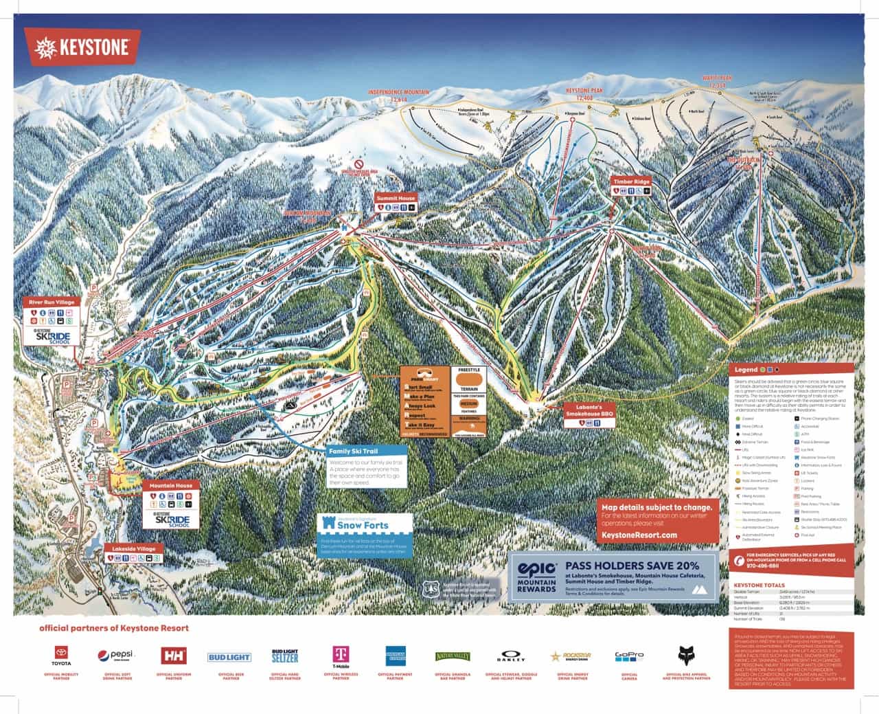 Keystone trail map.
