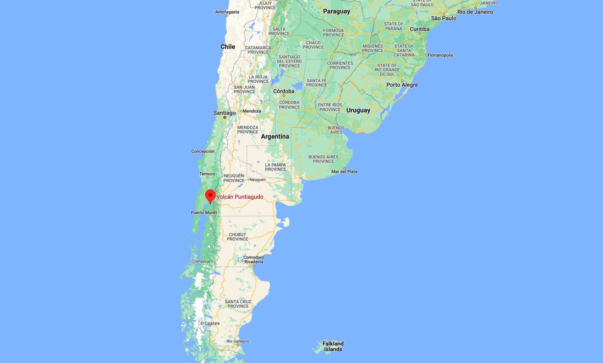 Puntiagudo volcano in Chile