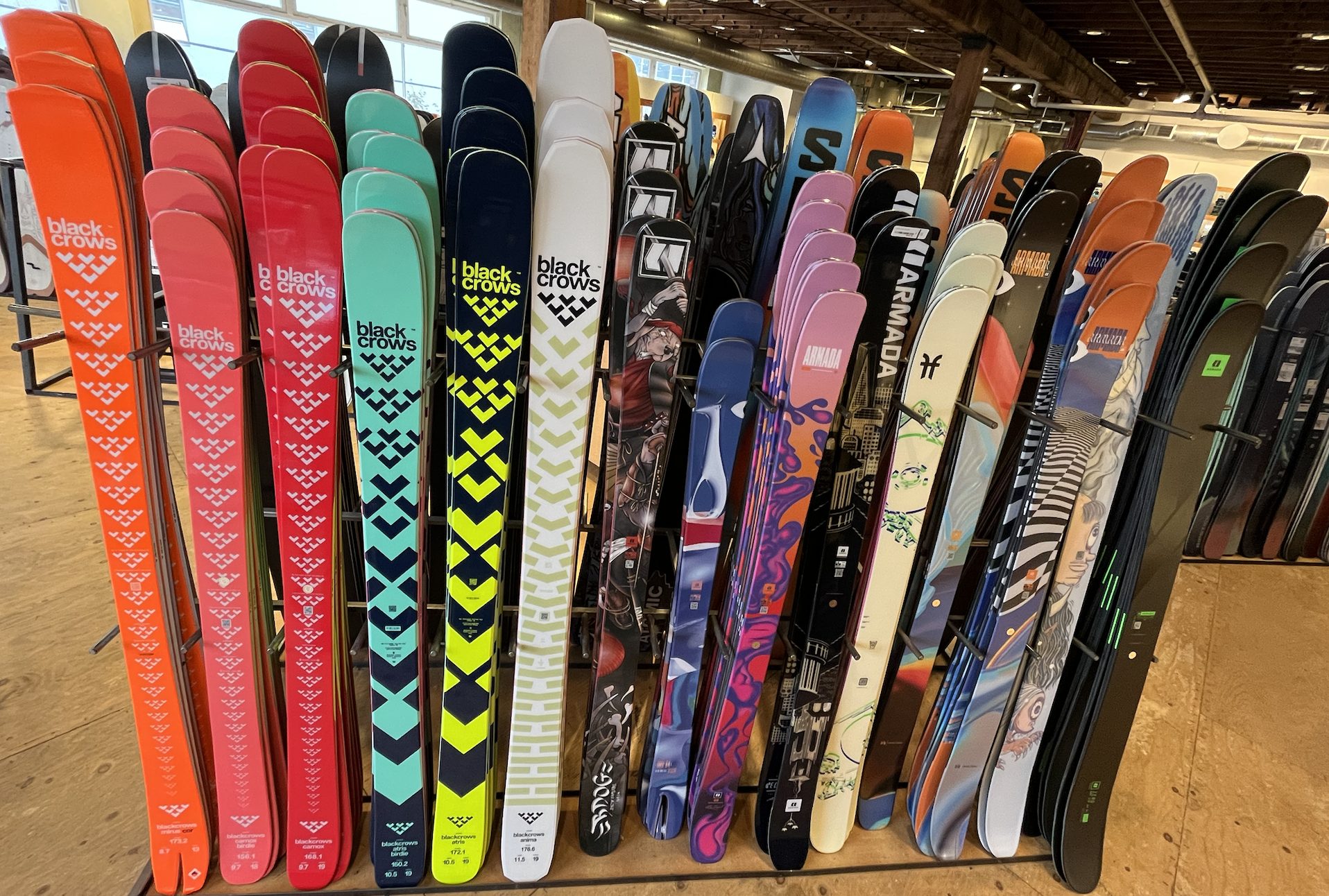 women's and men's skis