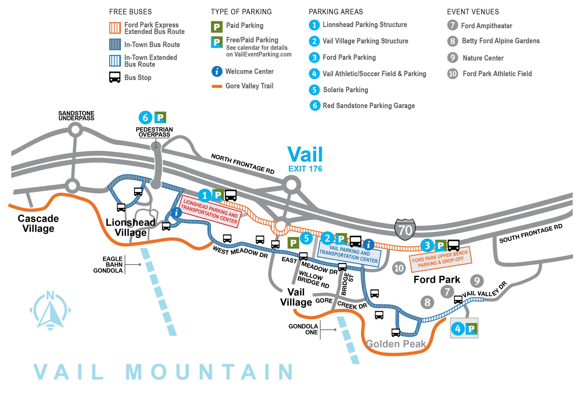 lots, vail parking