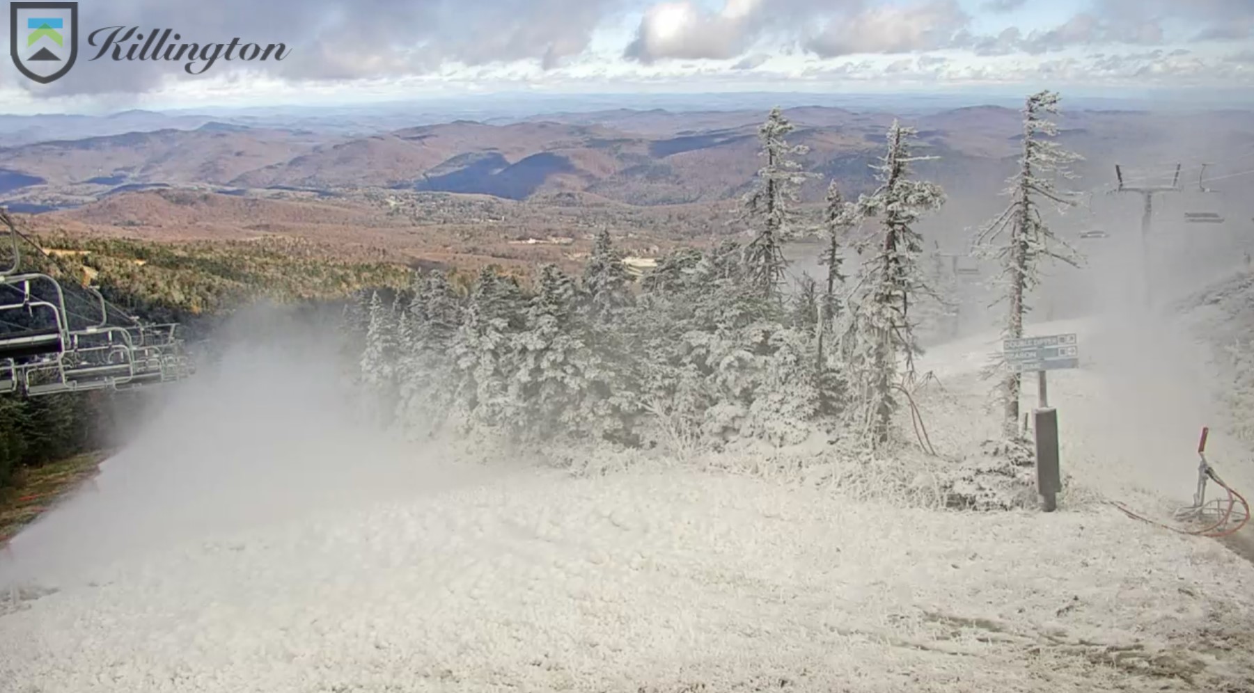 snowmaking today at killington