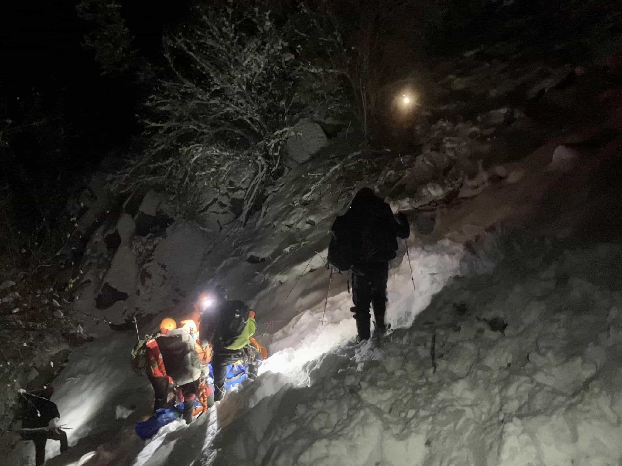 hiker rescued in snowstorm